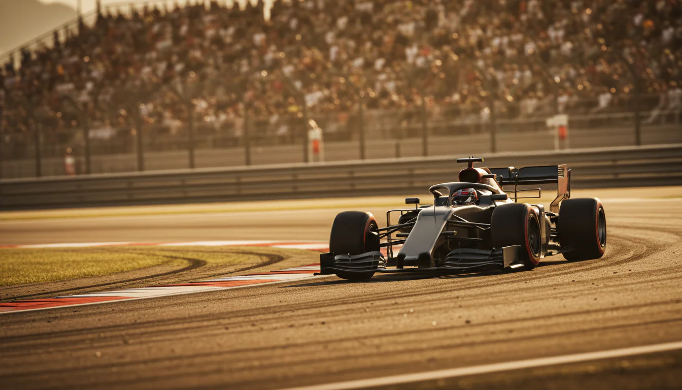 Formule 1-auto op het circuit tijdens een Grand Prix-race