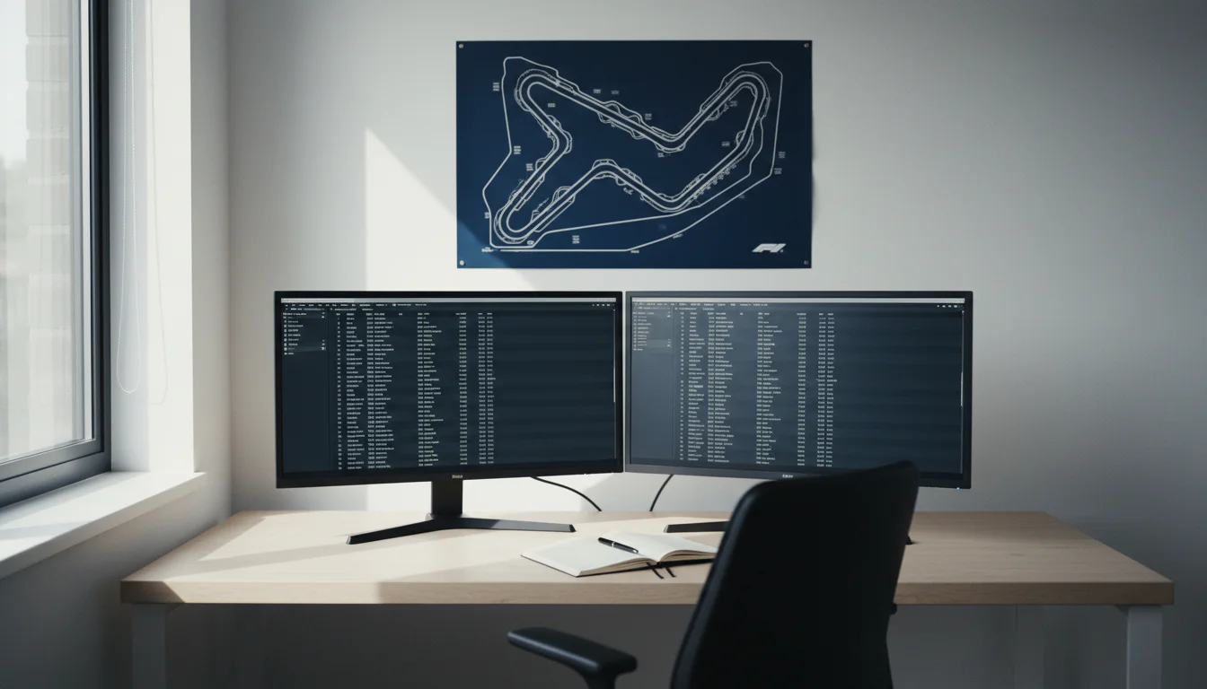 Meerdere schermen met verschillende Formule 1 quoteringen naast elkaar